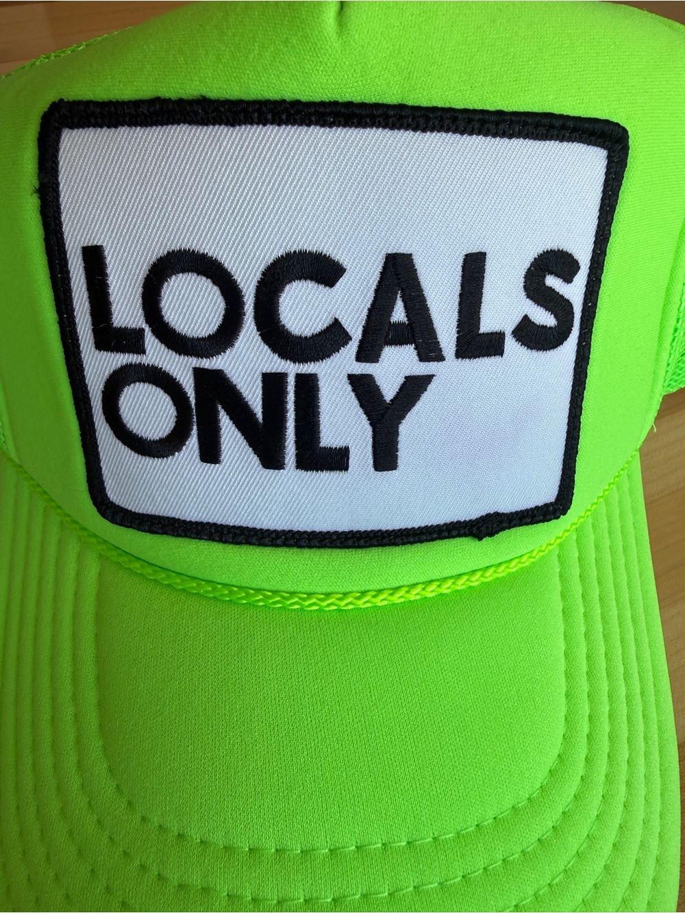 Aviator Nation Neon Green Locals Only Trucker Hat - Picture 10 of 10